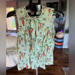 Heart of Haute - Mandie Bee - Atomic Cats Blouse - 1X